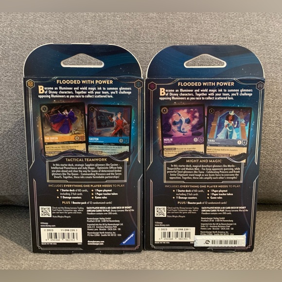 Disney Lorcana Rise of the Floodborn Starter Deck SET OF 2 - Brand New Sealed - Picture 2 of 6